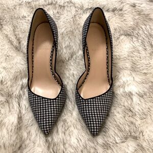 {J.Crew} Italian-made Houndstooth Heels